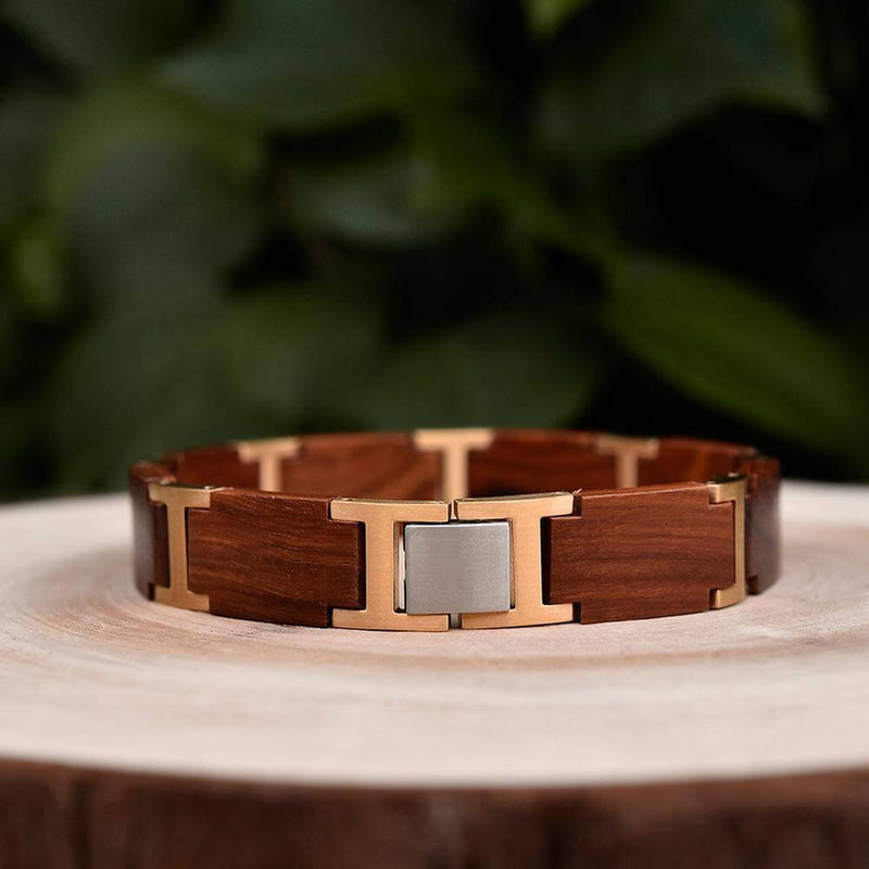 Men's Personalised Touch On Wood Silver Bracelet By Under the Rose |  notonthehighstreet.com